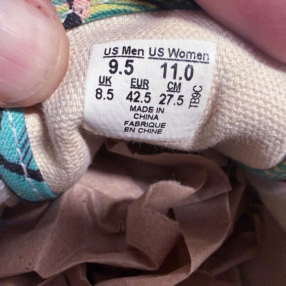 Vans Authentic Low Top Sneakers - Flamingo Tropical Print Canvas - Men’s 9.5 - Picture 16 of 16